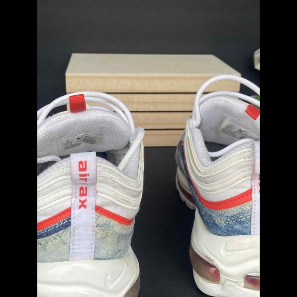 Nike Air Max 97 Sneakers US 9 Womens Blue White Denim Washed Shoes - Picture 6 of 6